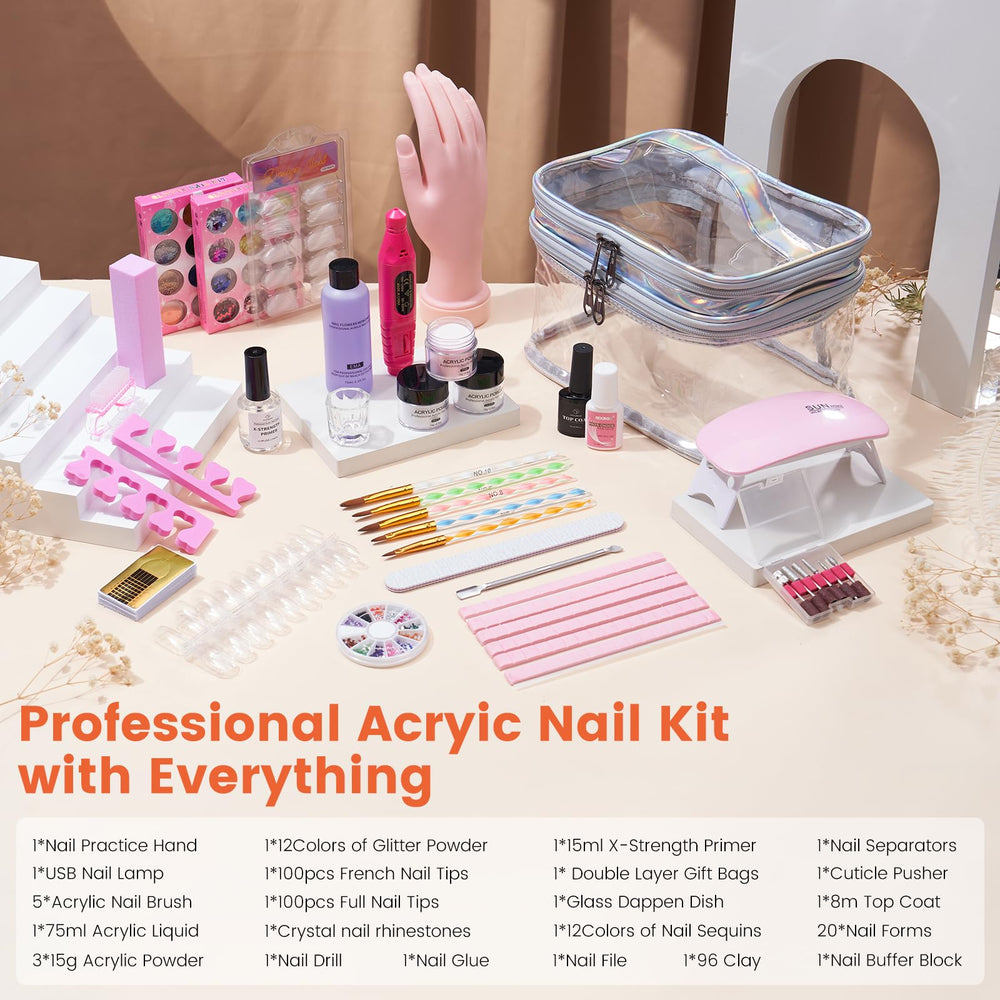 Wilfniee acrylic-powder-3-colors yields durable extensions and smooth blends.