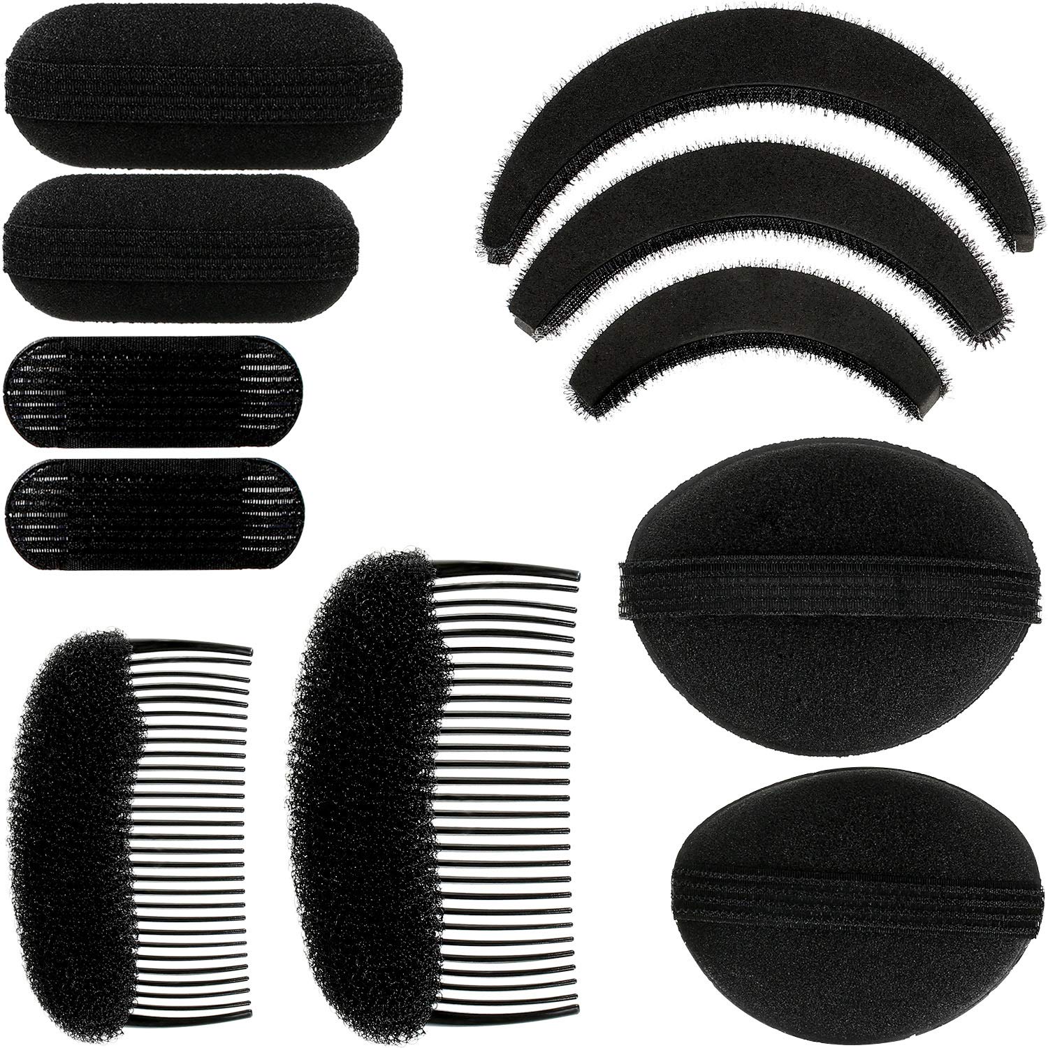 Willbond 11pcs hair bump sponge set package shows versatile volume for updos.