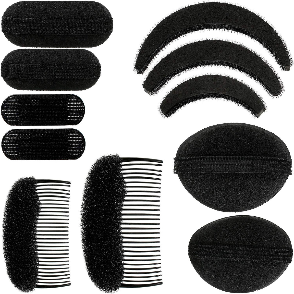 Willbond 11pcs hair bump sponge set package shows versatile volume for updos.
