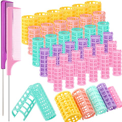 WILLBOND 36-piece plastic hair rollers in bright colors for versatile home curling