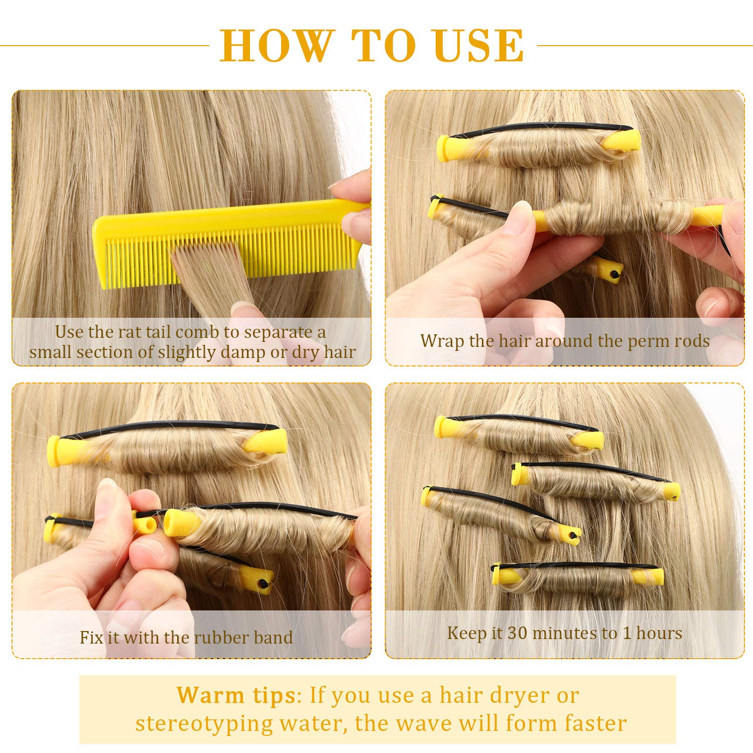 WILLBOND 8.2 cm perm rod length ideal for versatile curls.