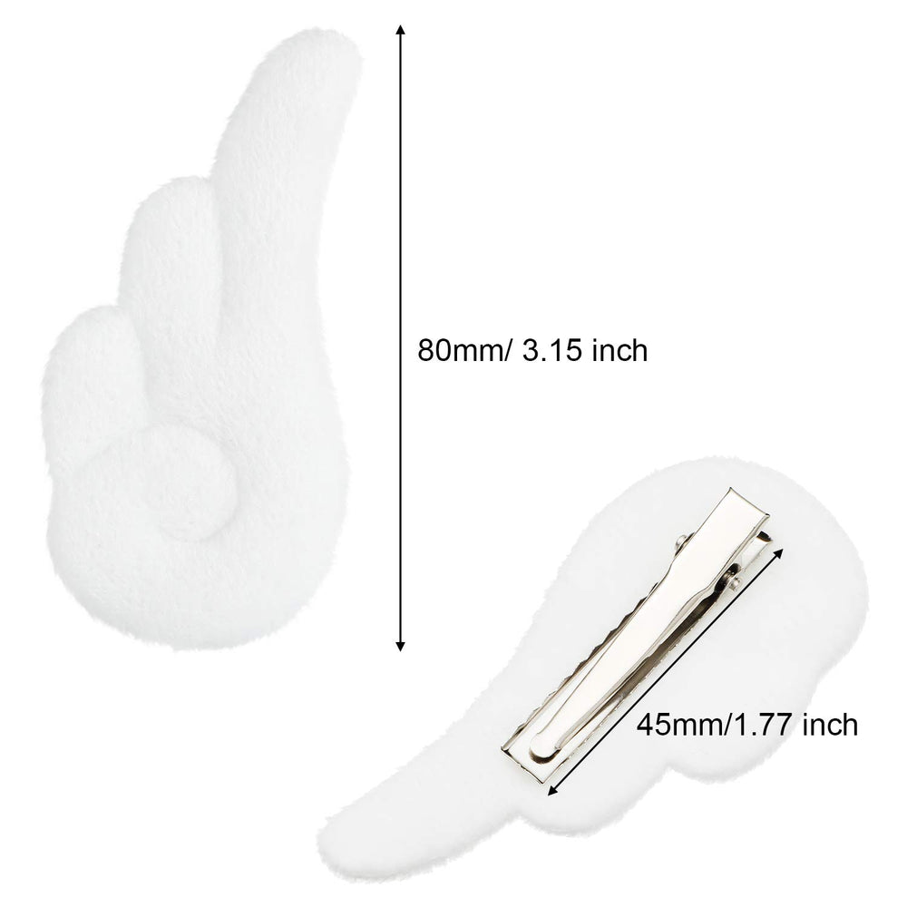 WillBond angel wing hair clip closeup, soft plush texture stays comfortable in daily wear