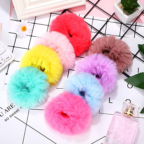 Willbond colorful furry hairbands pack showcases 21 colors to match outfits and moods.