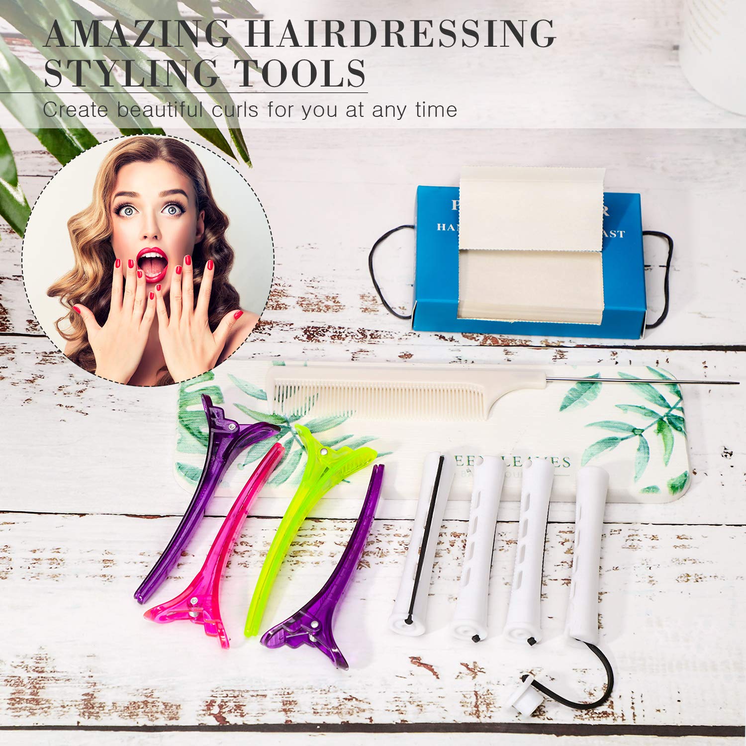WILLBOND duck bill clips securing curls during styling
