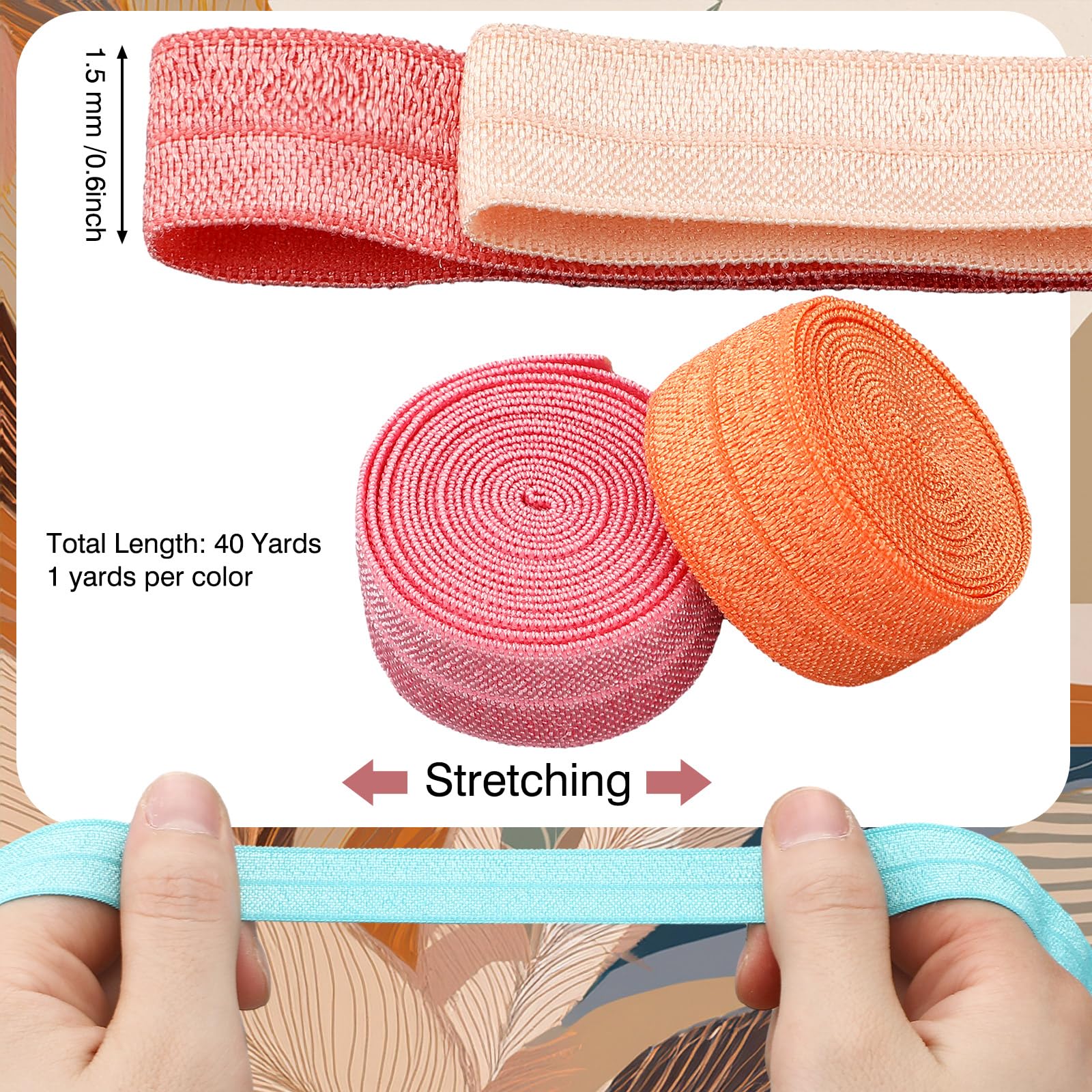 WILLBOND fold over elastic color options help match outfits and themes