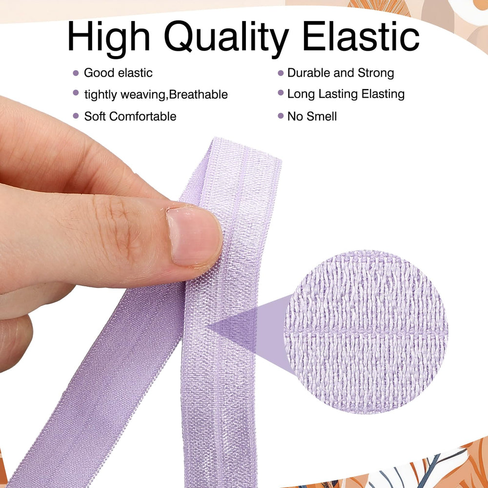 WILLBOND fold over elastic shiny and matte textures per color for versatile styling