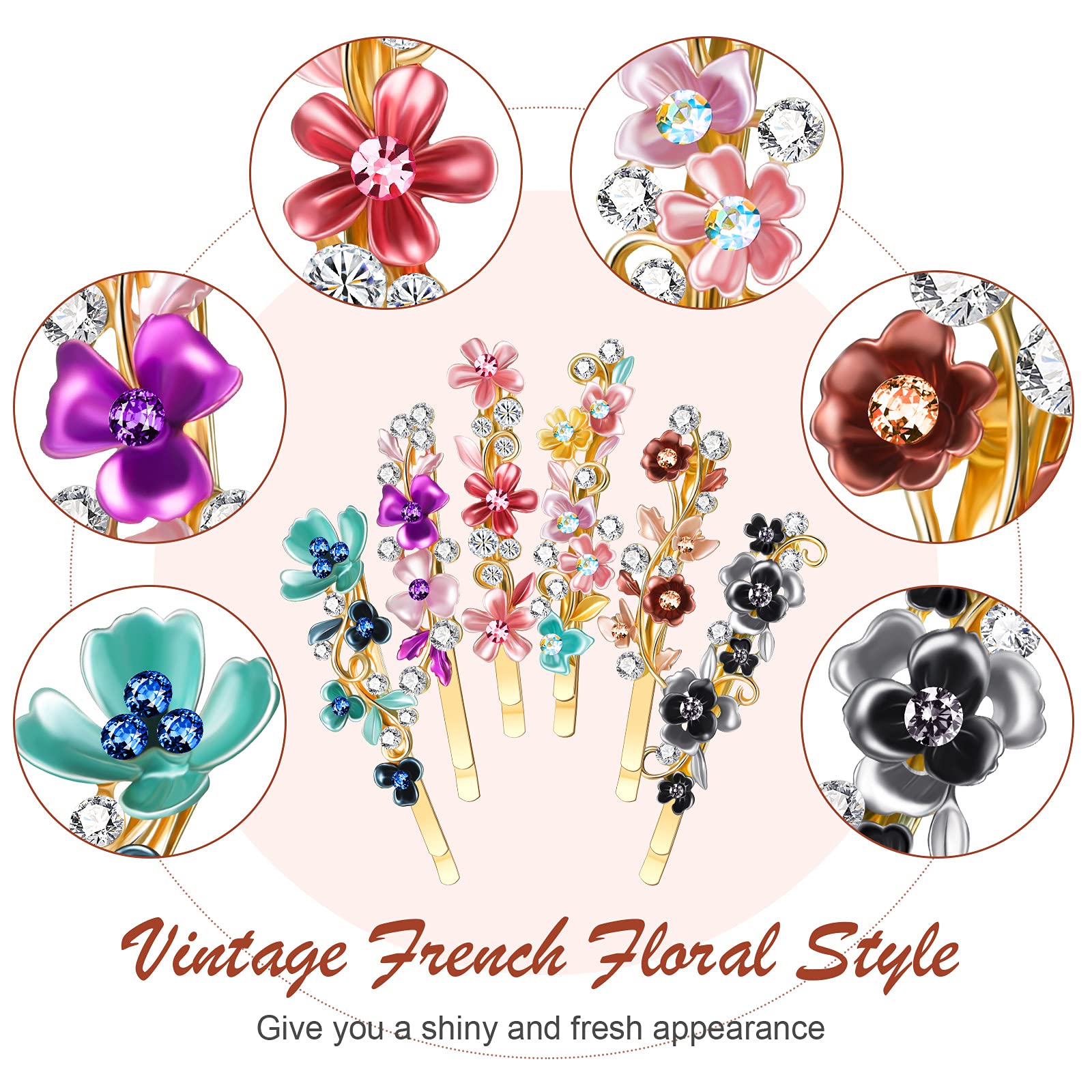 WILLBOND gold-tone metal finish hair pin offers durable shine and secure hold.