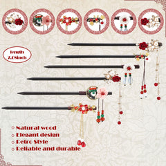 WILLBOND wooden hair sticks provide light, durable support for long hair.