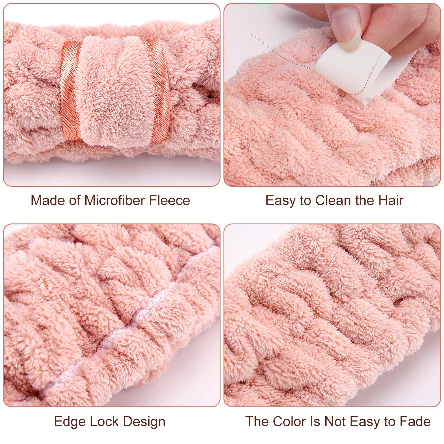 Willbond headband pink front view soft, cute, and practical.