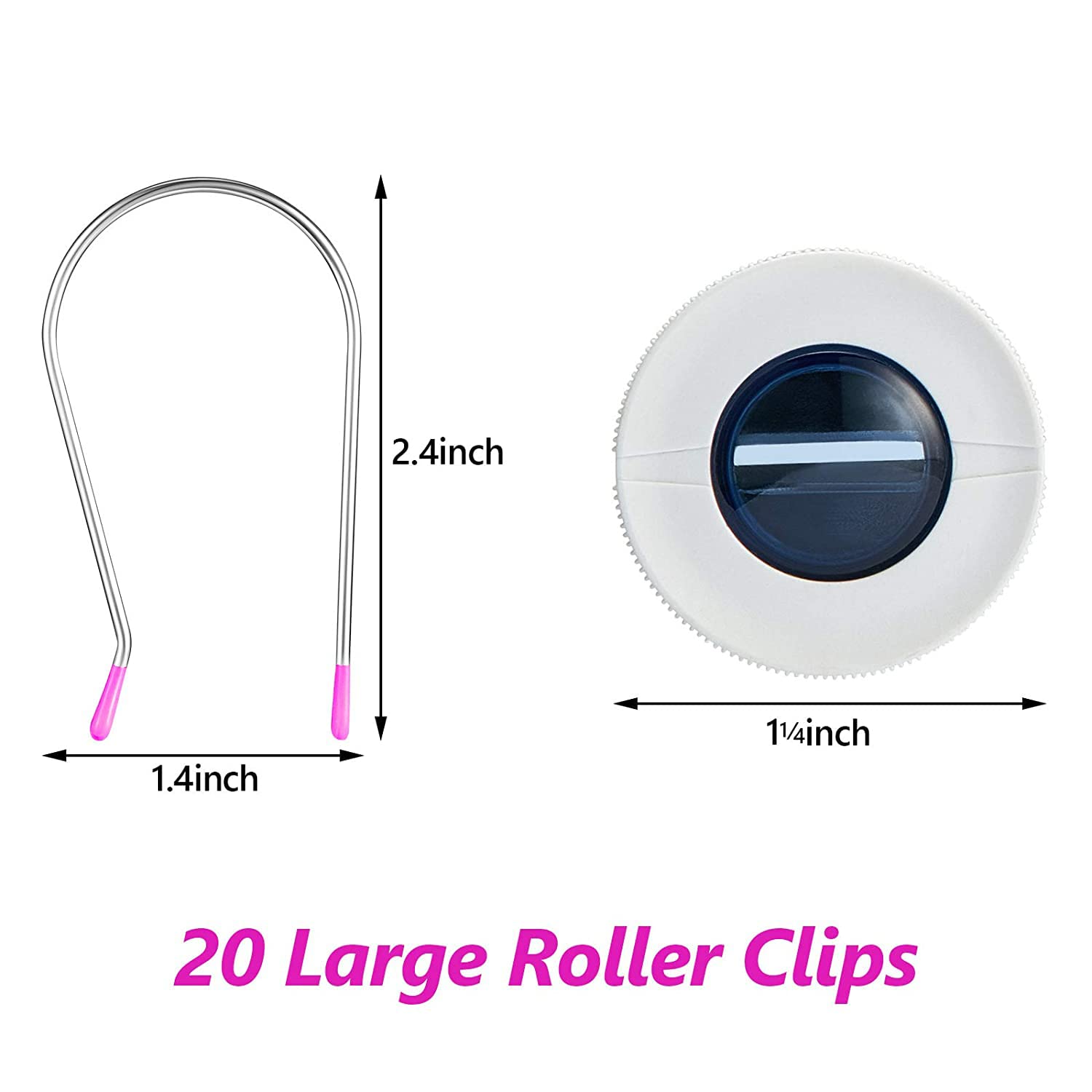 WILLBOND hot roller clips large side view highlighting secure grip during curling sessions.