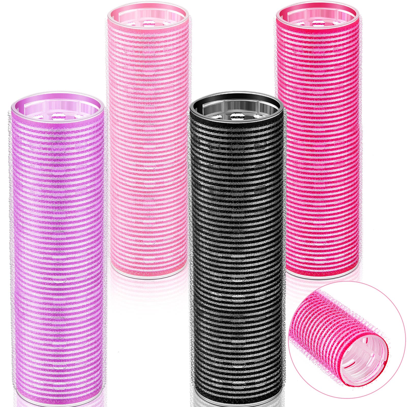 WILLBOND long hair rollers rose red set for quick salon-style curls at home.