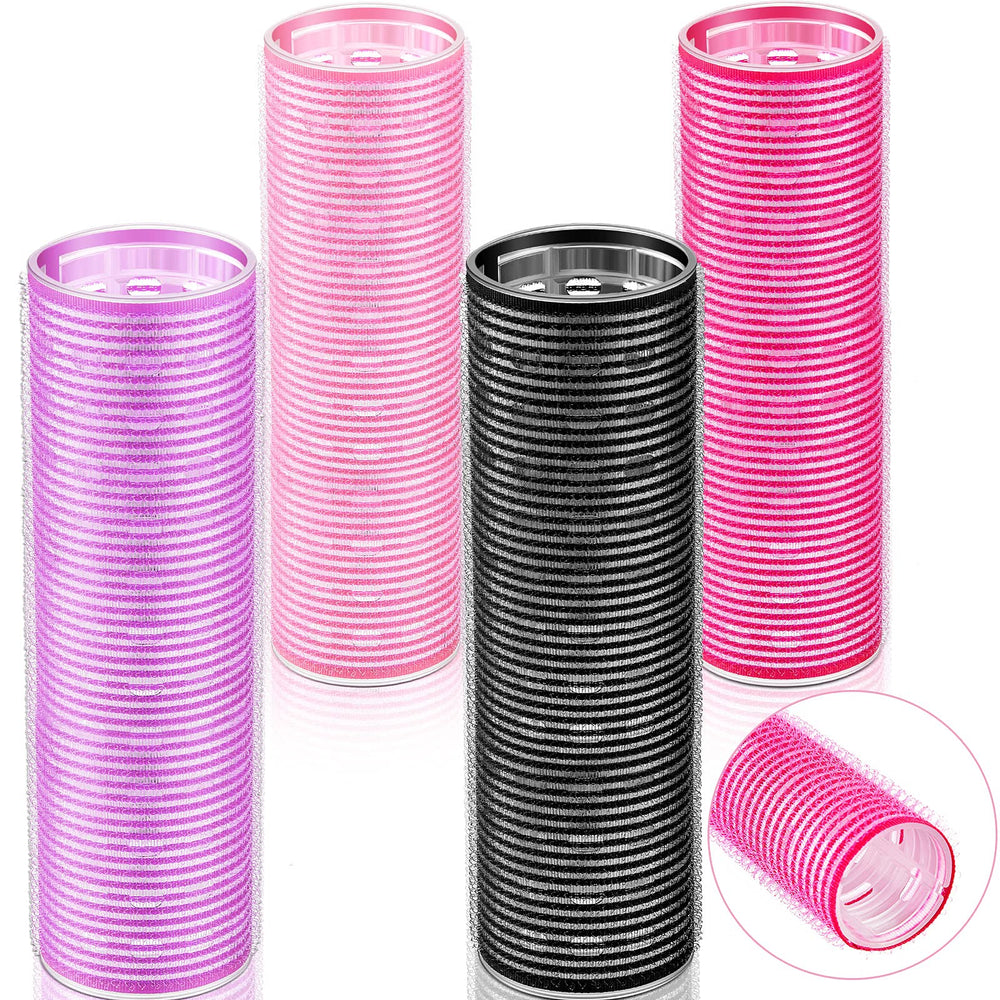 WILLBOND long hair rollers rose red set for quick salon-style curls at home.