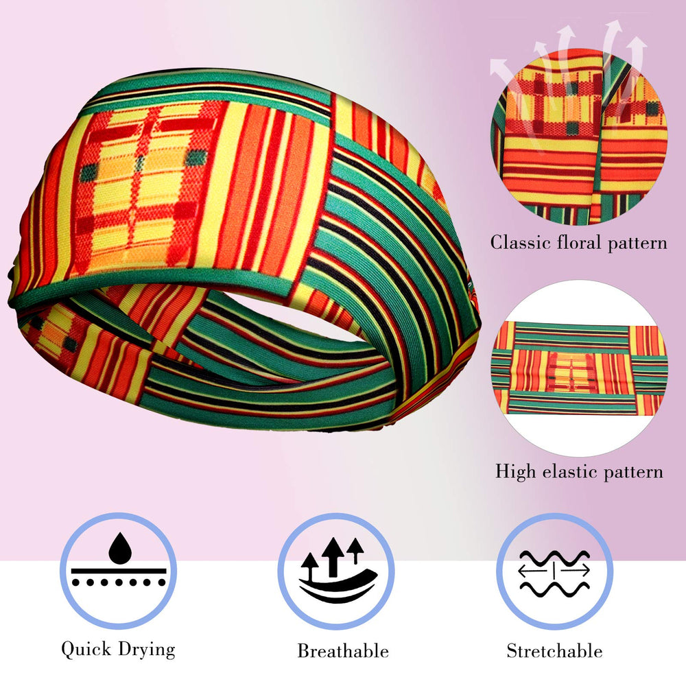 Willbond non-slip headwrap elastic turban worn securely during workouts