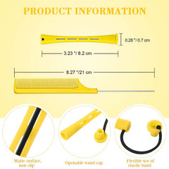 WILLBOND perm rollers with rat-tail comb for simple, precise sectioning.