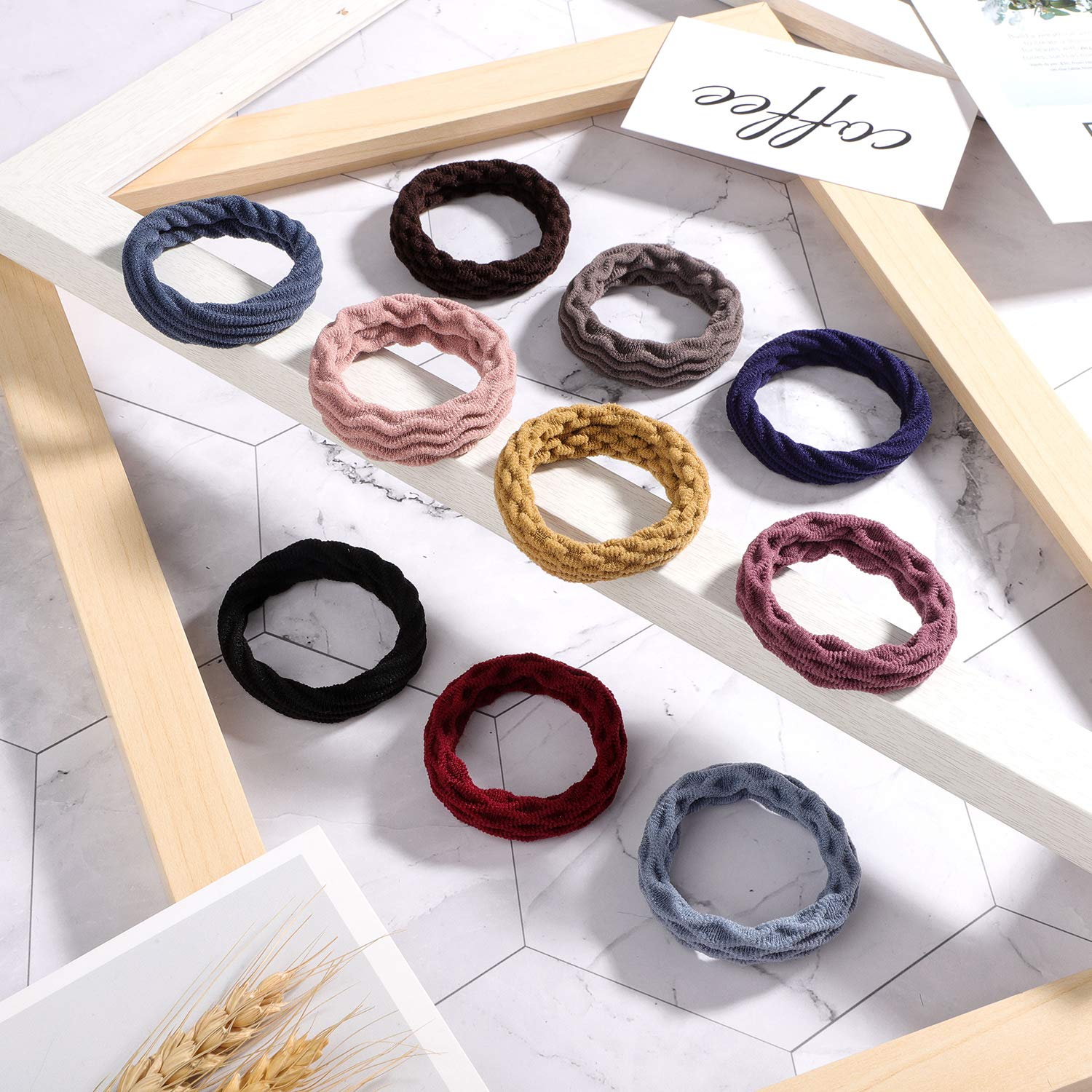 Willbond seamless hair ties in use during workout for secure hold