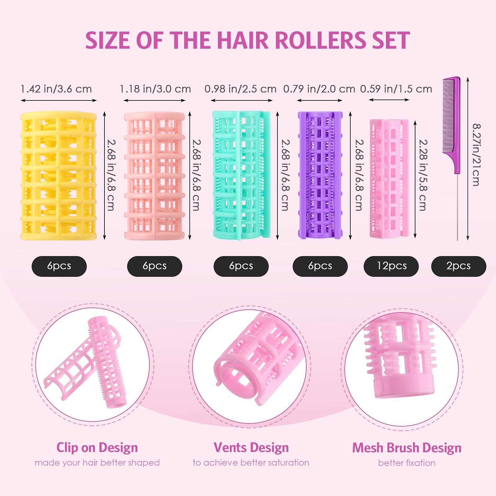 WILLBOND self-grip rollers close-up showing secure hold for easy DIY curls