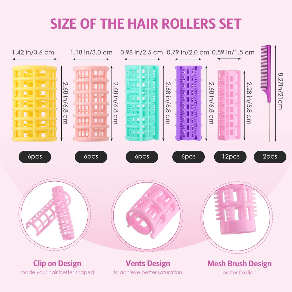 WILLBOND self-grip rollers close-up showing secure hold for easy DIY curls