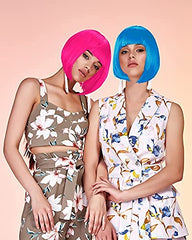 WILLBOND blue front view short bob wig bold cosplay look