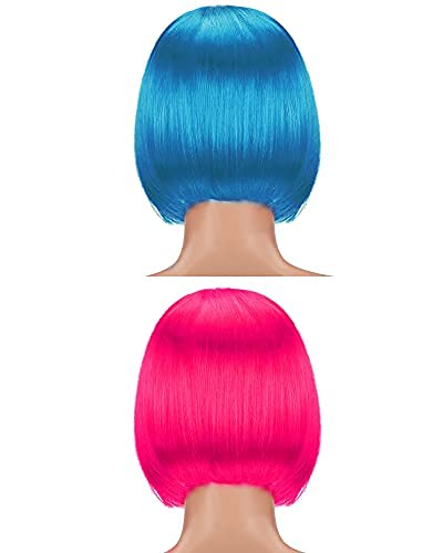 WILLBOND pink on model short bob wig festival ready