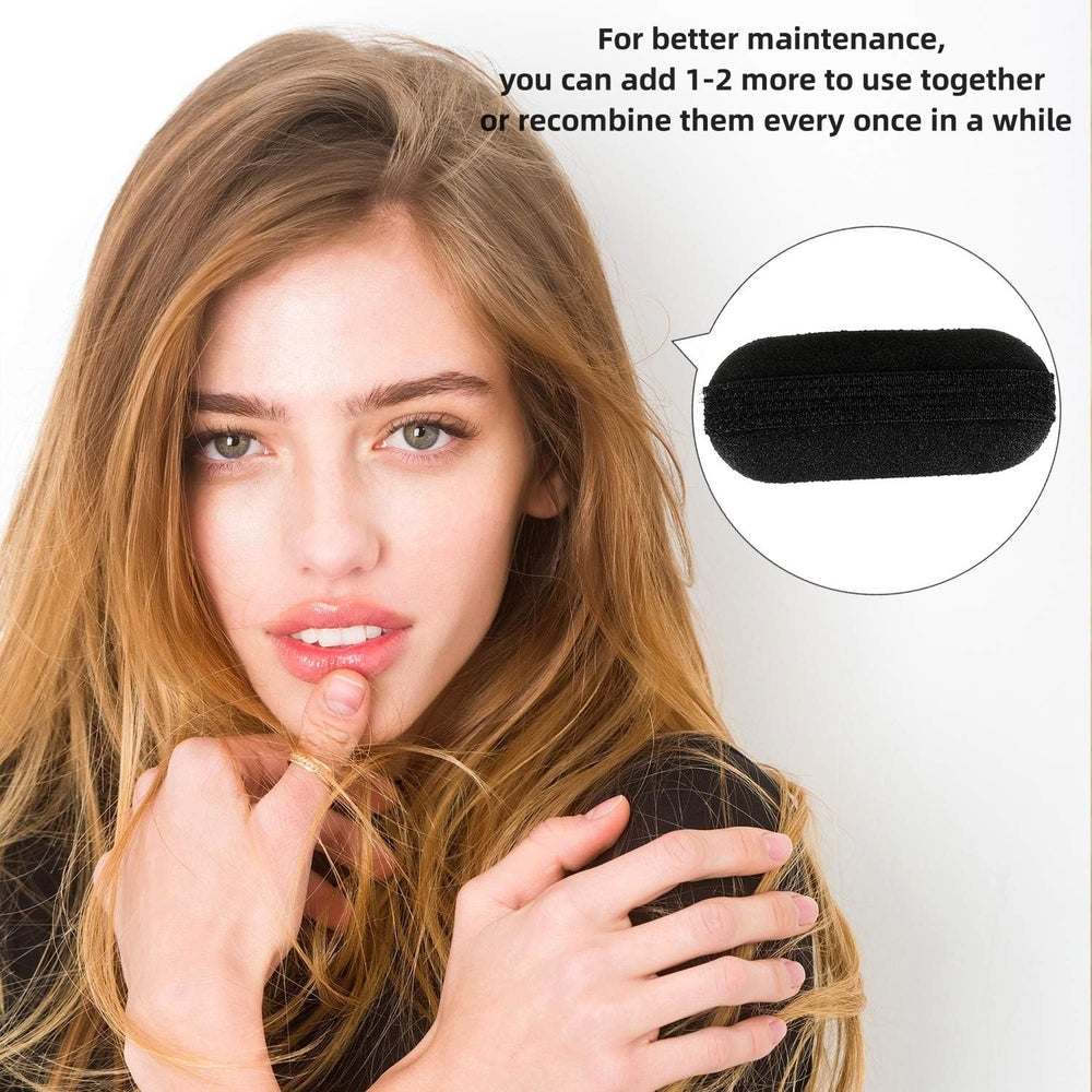 Willbond sponge hair accessory in hair application captures quick styling.