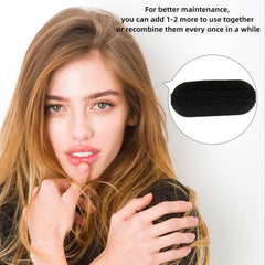 Willbond sponge hair accessory in hair application captures quick styling.