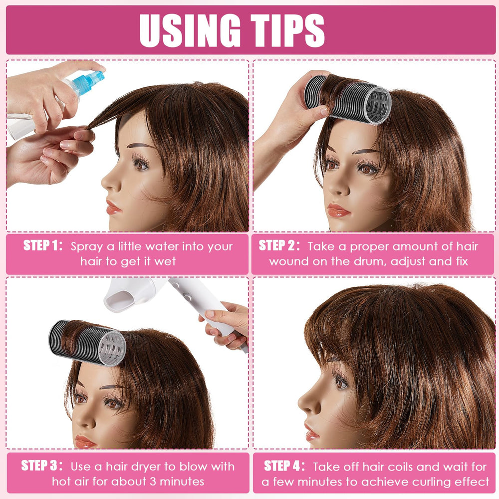 WILLBOND thermal self-grip roller secures hair for lasting results.