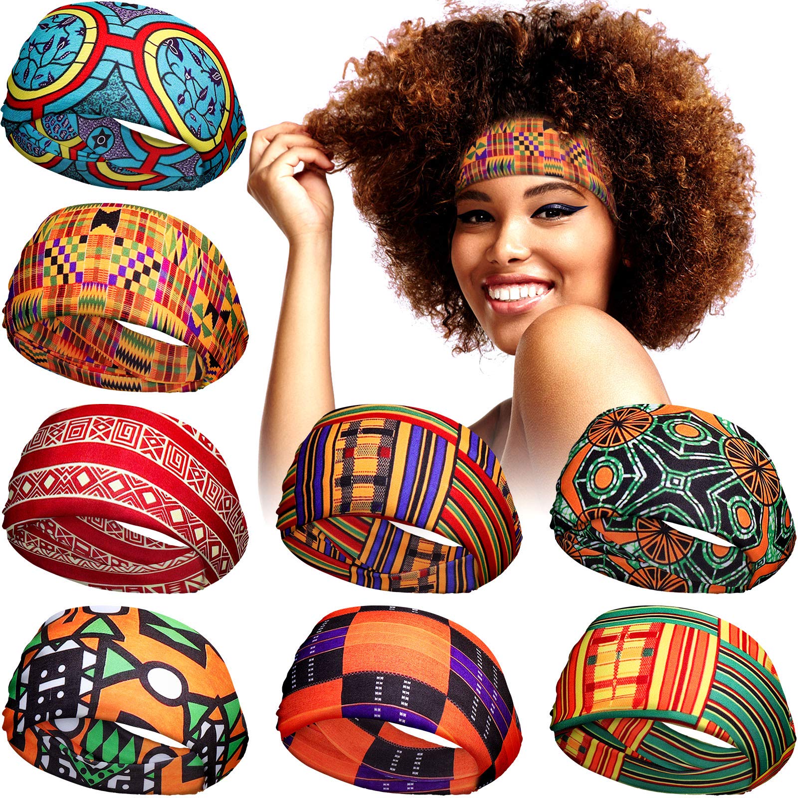 Willbond wide African headband pack on model for versatile daily styling