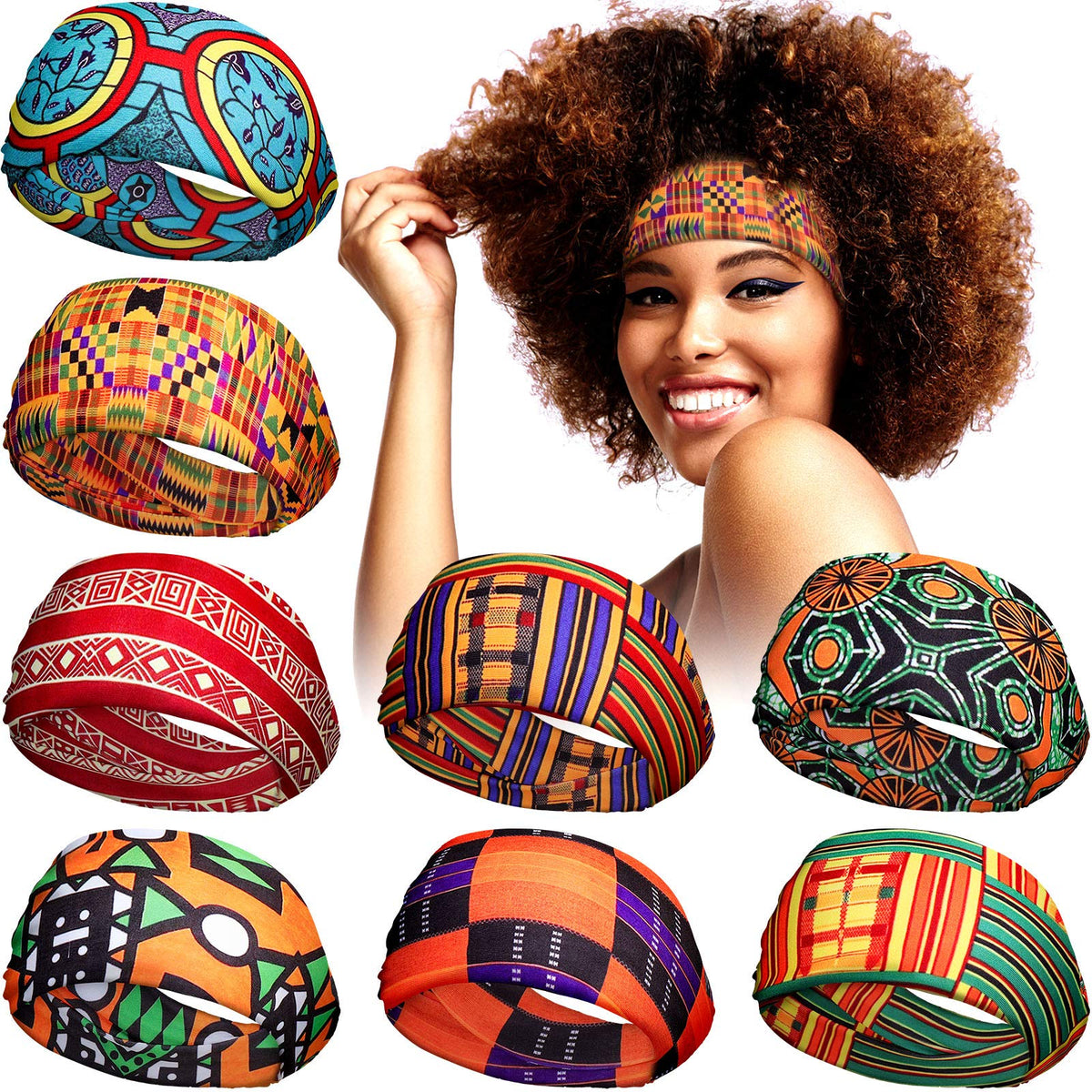 Willbond wide African headband pack on model for versatile daily styling