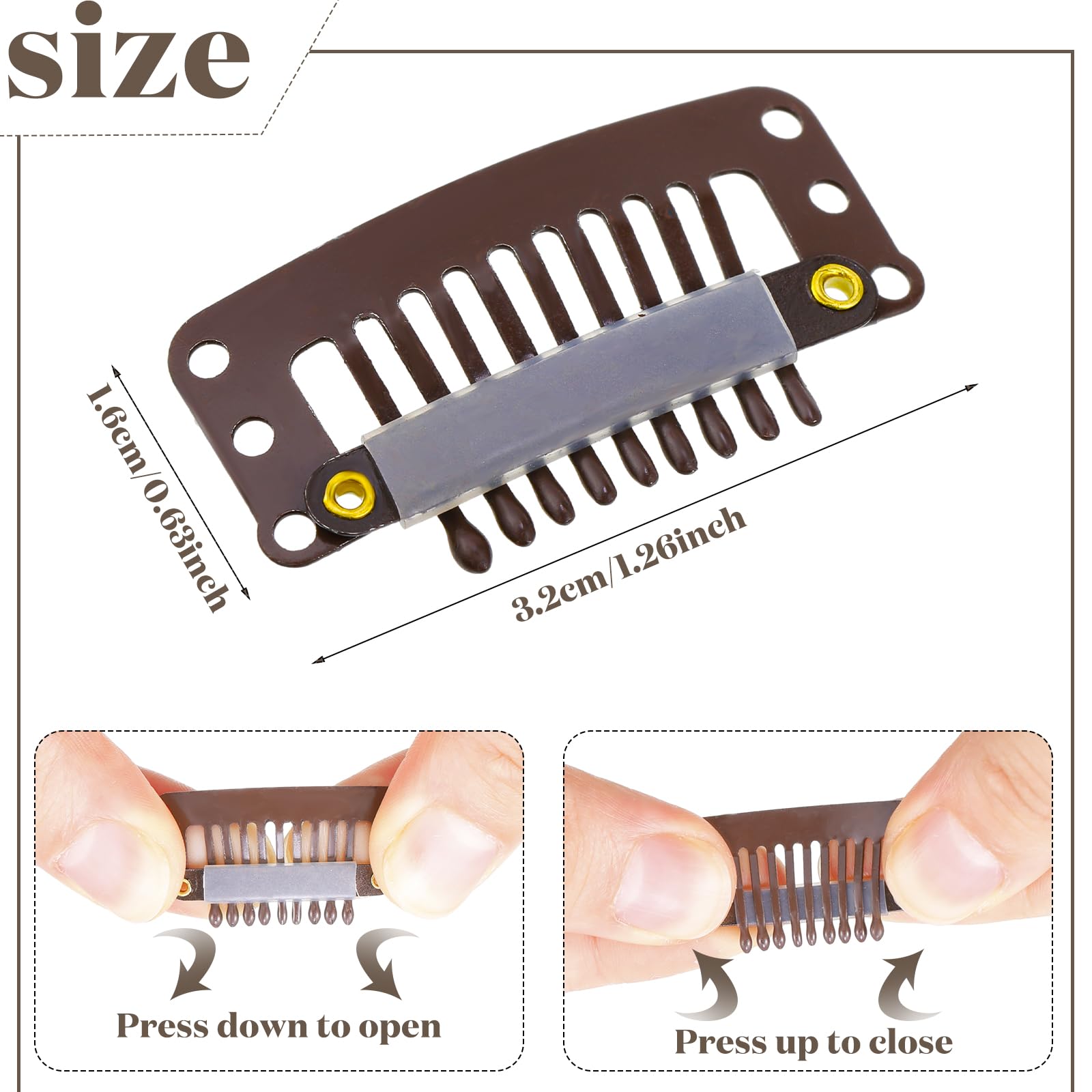 Willbond wig assembly clip in use securing a wig for natural looking fit