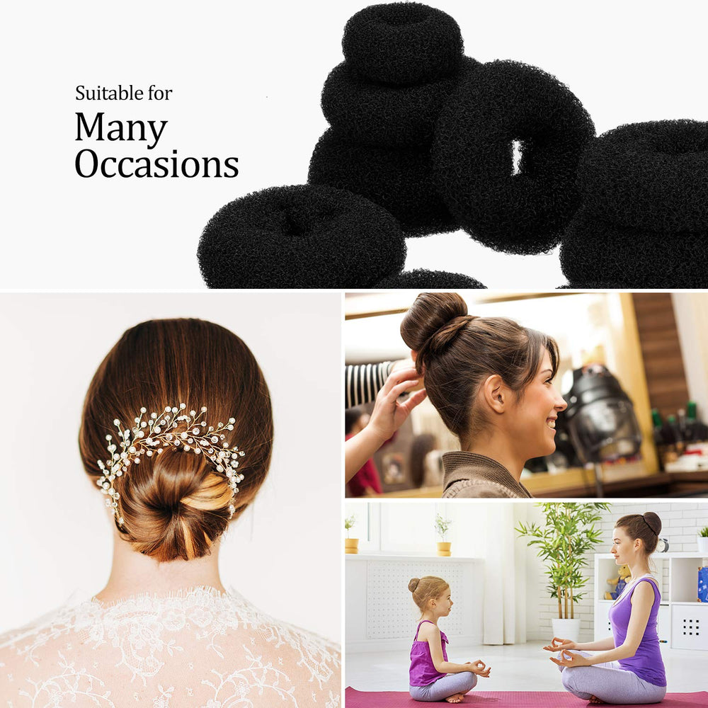 Willbond women, girls, kids foam donut styling kit enables versatile family hairstyles.
