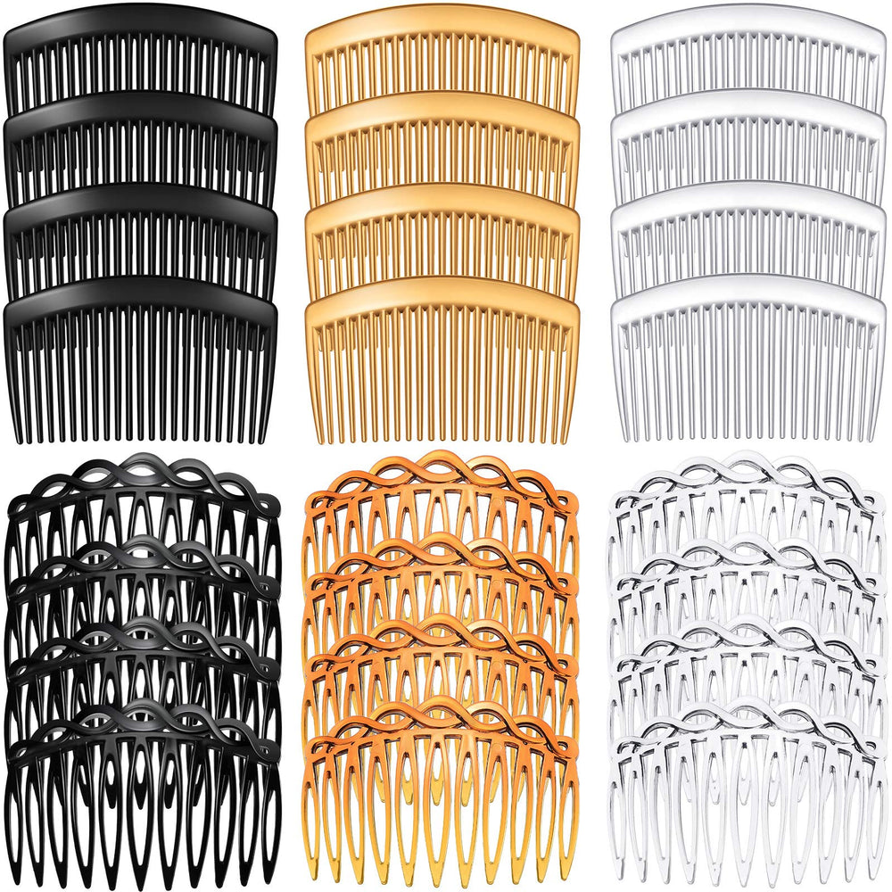 WILLBOND arc 11-teeth black hair comb for secure bangs and updos.