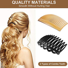 WILLBOND arc 11-teeth white hair comb for tidy hair at events.