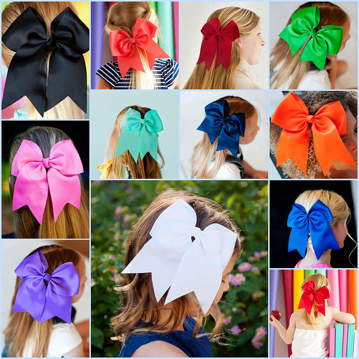 WillingTee 8-inch bow with soft elastic for school photos