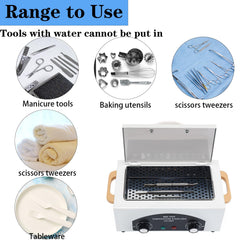 Winb high-temp sterilizer compact design with handle enables easy transport between workspaces.