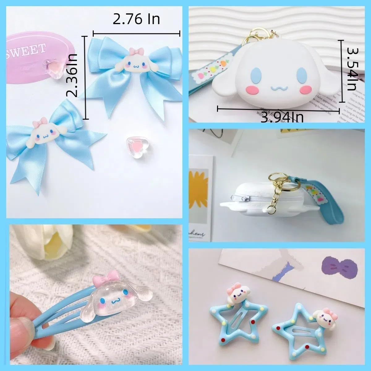WINBBY kawaii hair ties gift set—gentle, snag-free wear