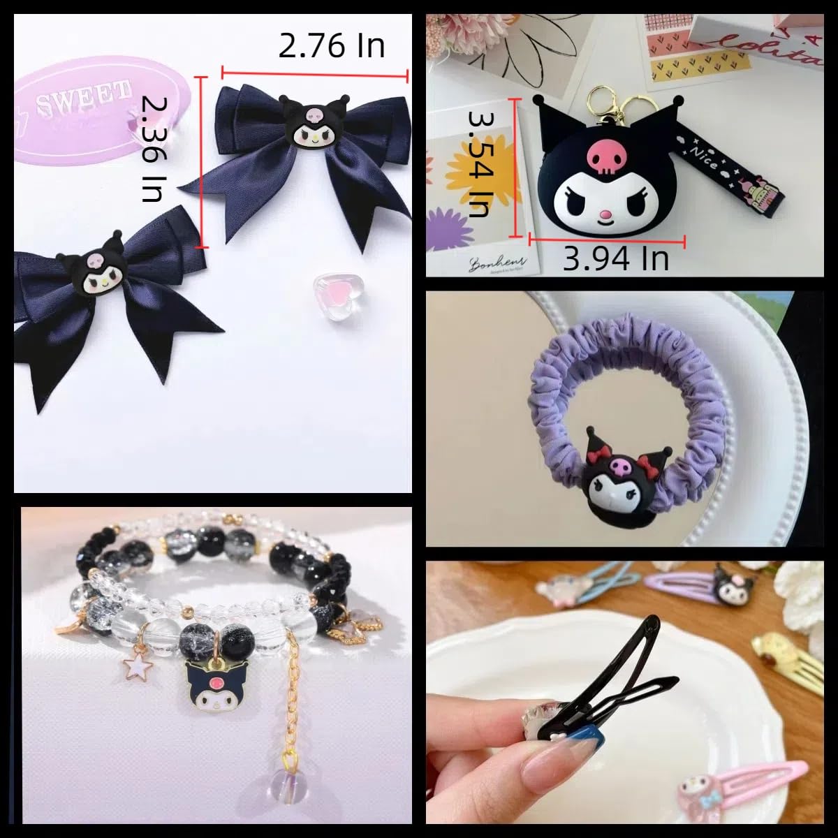 WINBBY 117Pcs hair ties and clips keep hairstyles secure and comfy