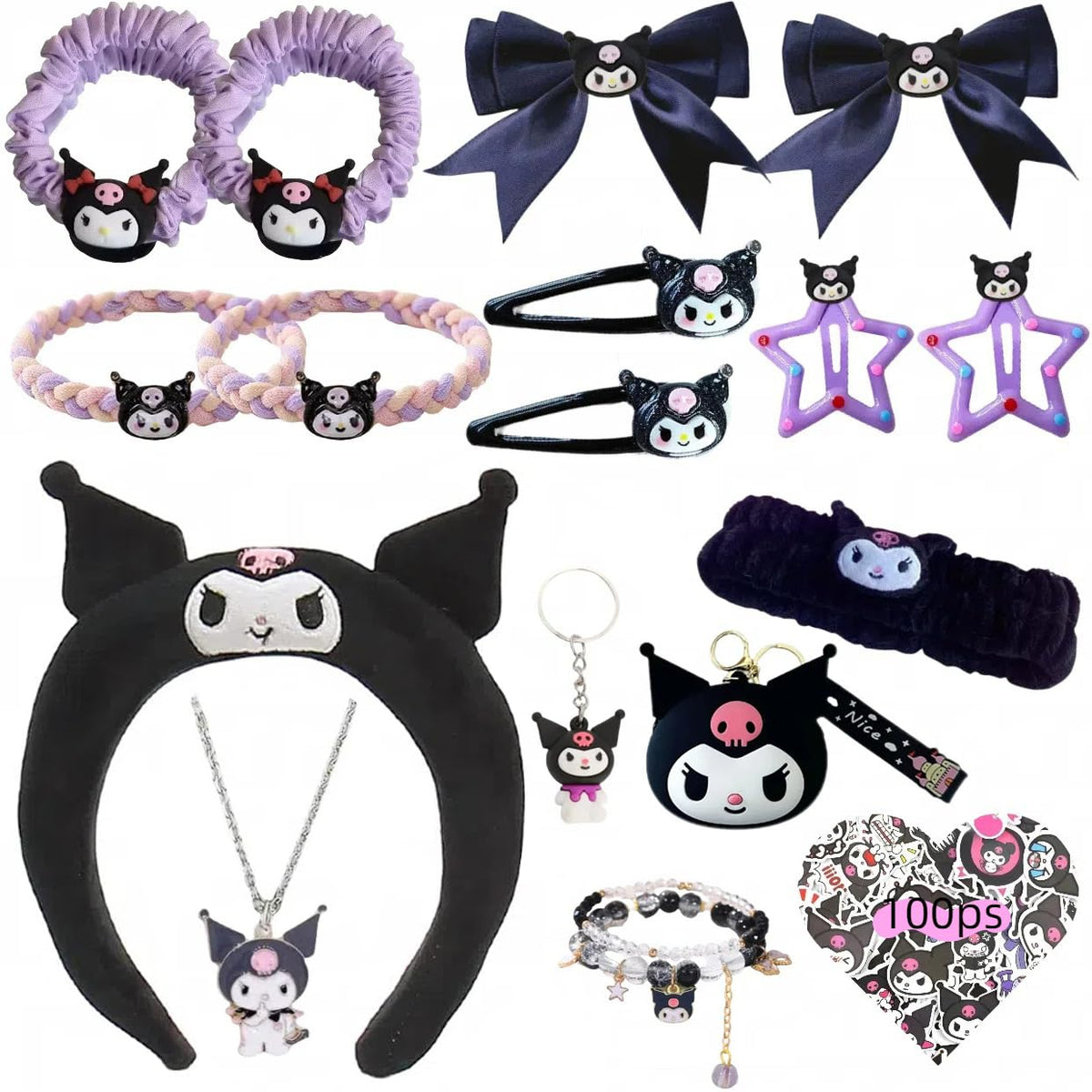 WINBBY 117Pcs kawaii gifts set headband for daily cute outfits and school looks