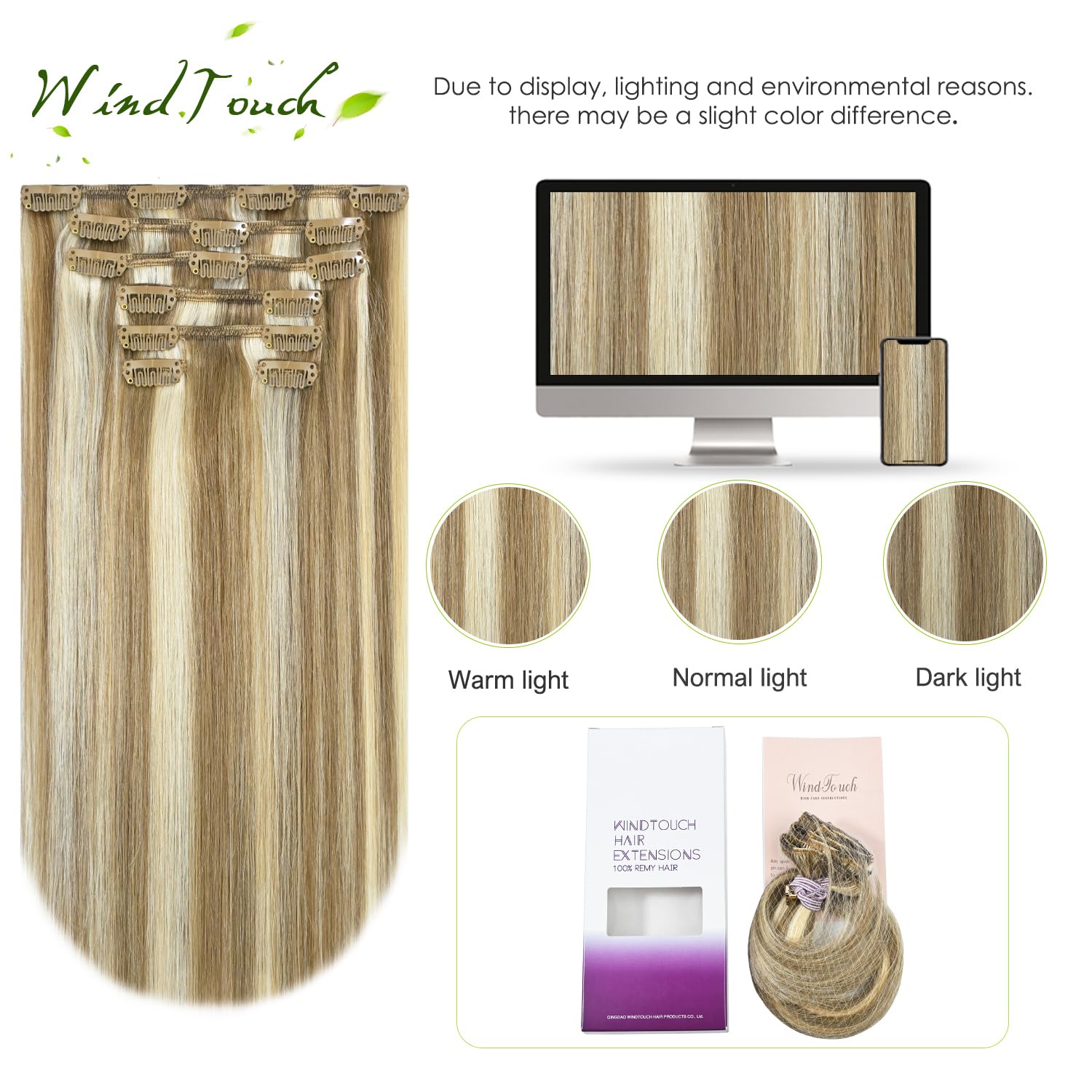 WindTouch clip-in fast-application demonstration for easy wear.