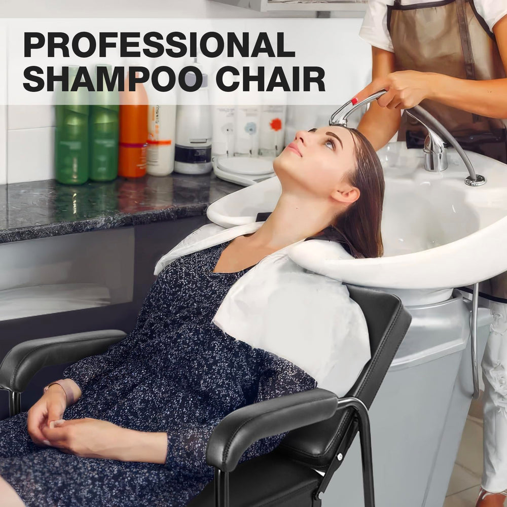 WINEDYOUNG shampoo chair sturdy four-legs design provides solid client support.