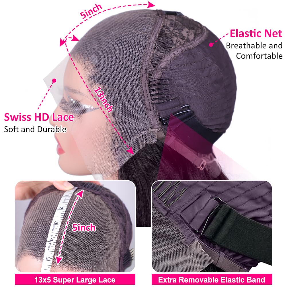Wingirl 13x5 lace-front cap construction supports versatile parting