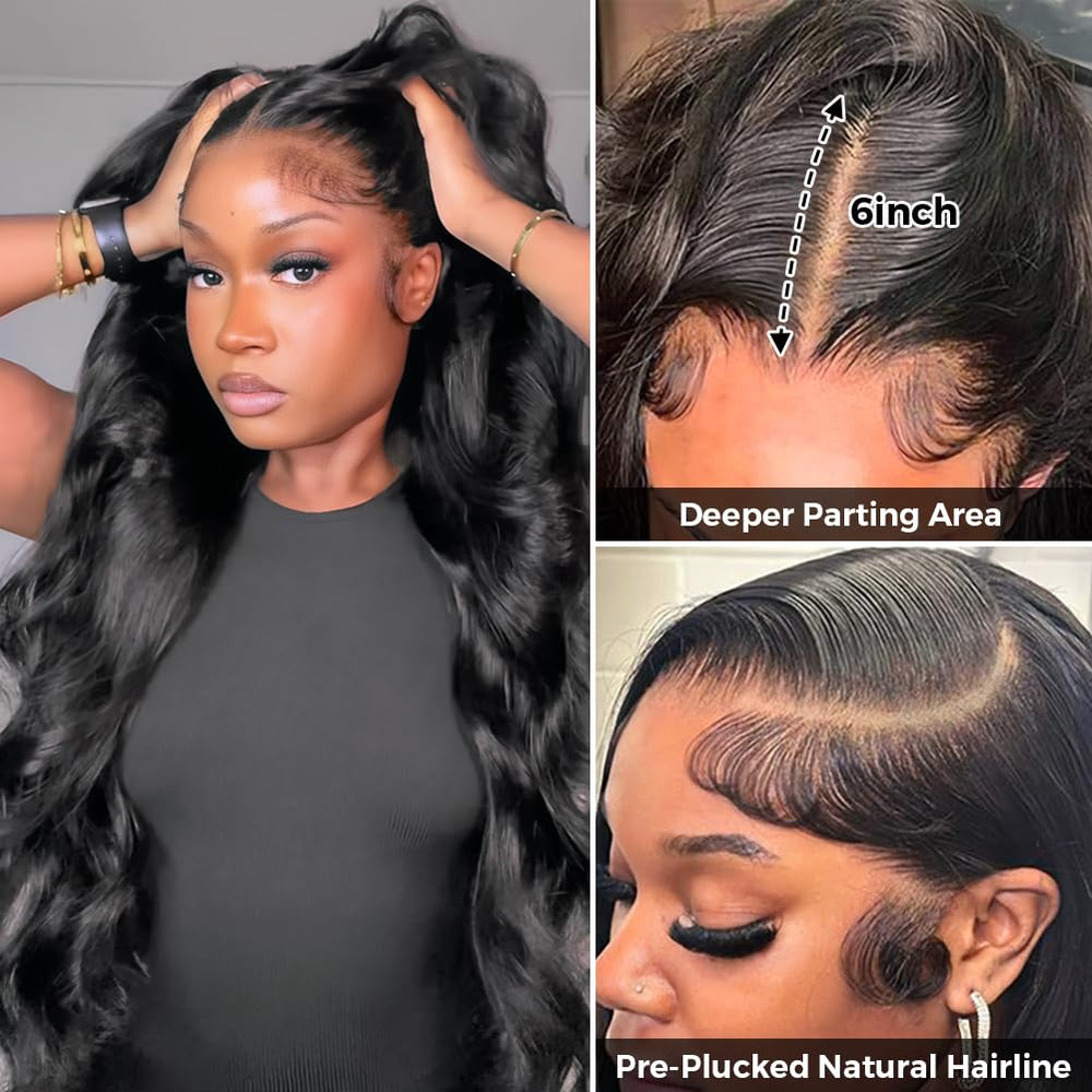 Wingirl body-wave hair density 200 closeup highlights fullness from roots to ends