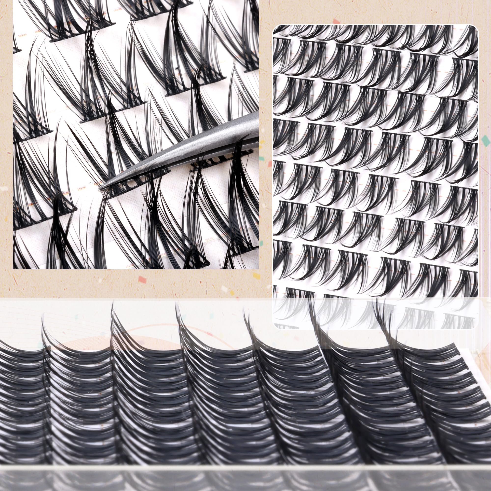 Winifred fairy cluster manga-tip lashes for natural mascara-like finish