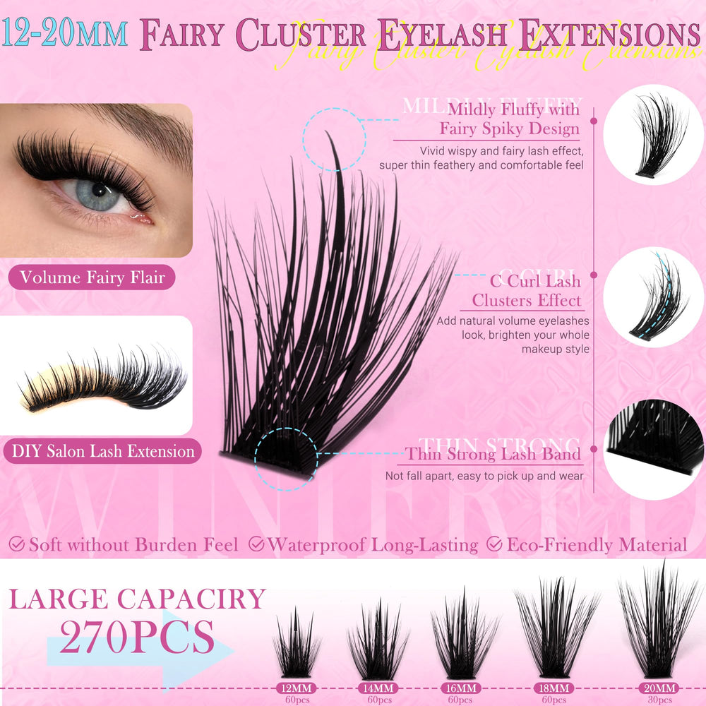 Winifred lash extensions 12-20mm length options for daily or event wear