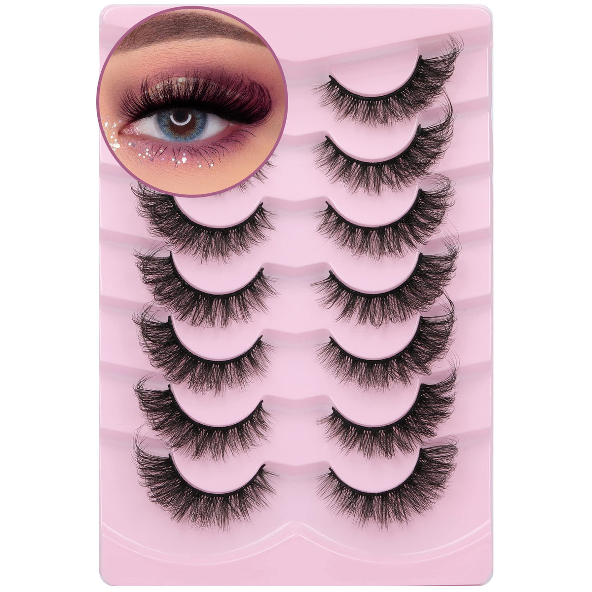 Winifred Russian Strip Lashes cat-eye outer for a graceful winged effect