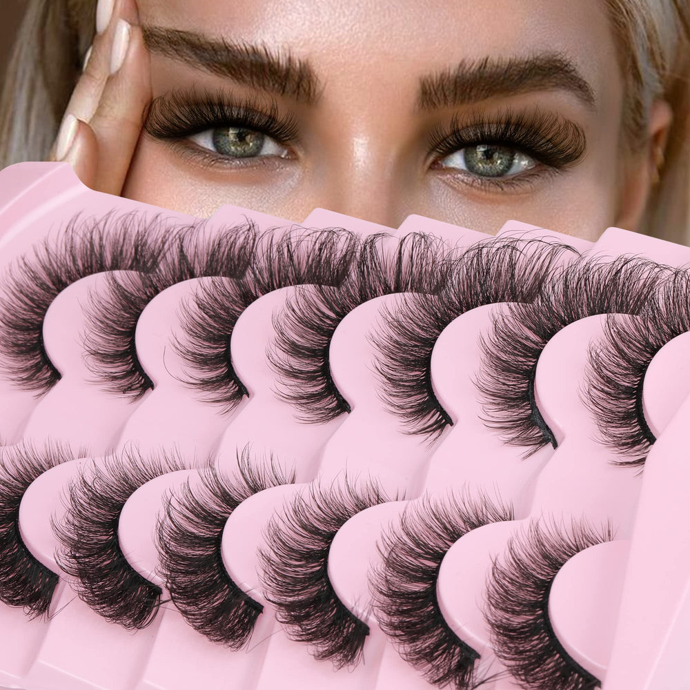Winifred Russian Strip Lashes fox-eye wispy design enhances eye shape