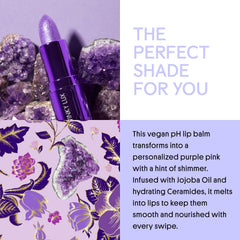 Winky Lux Amethyst Glimmer Balm packaging highlights clean beauty and sustainability.