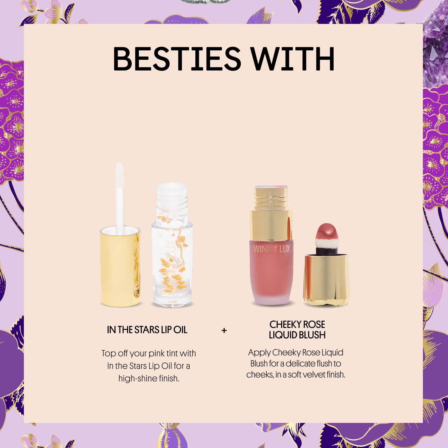 Winky Lux Amethyst Glimmer Balm is travel-friendly for on-the-go touch-ups.