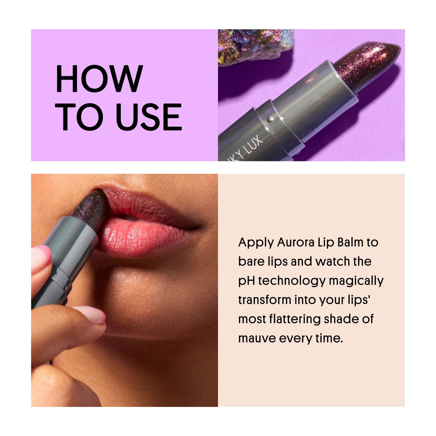 Winky Lux Aurora Glimmer Balm pink coconut scent adds a tropical moment