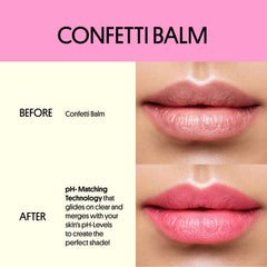 Winky Lux color-changing pink application closeup demonstrates personalized lip glow.