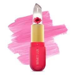 Winky Lux Flower Balm color-change swatch delivers a personalized pink shade for everyday lips.